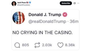 Fact Check: Donald Trump Did NOT Post 'No Crying in the Casino' Amid Stock Market Turmoil -- Screenshot is Fake