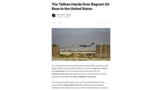 Fact Check: Taliban Did NOT Hand Over Bagram Air Base to US, As Of April 8, 2025