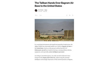 Fact Check: Taliban Did NOT Hand Over Bagram Air Base to US, As Of April 8, 2025