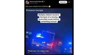 Fact Check: Video Does NOT Show Rescue Of Children From Traffickers In Rental Van -- They Were Moving