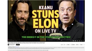 Fact Check: Elon Musk Did NOT 'Clash' With Keanu Reeves On Live TV Between January 1 And April 10, 2025