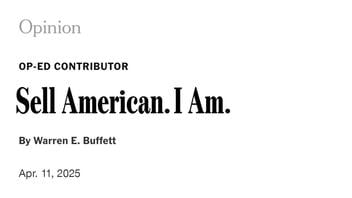Fact Check: Warren Buffett Did NOT Publish 'Sell American. I Am.' Opinion Article -- Joke Screenshot