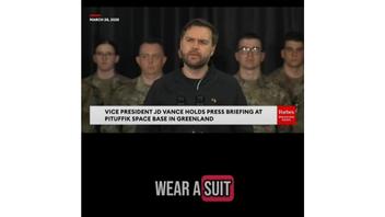 Fact Check: JD Vance Was NOT Asked At Pituffik Space Base In Greenland Why He Does Not Wear A Suit -- Audio Clip Swapped Out For A Question Asked Of Zelenskyy