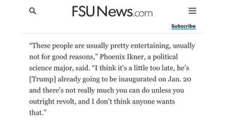 Fact Check: Phoenix Ikner Mention In FSU News Story About Anti-Trump Protests Was In Section About 'Onlookers'