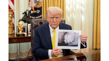 Fact Check: 'MS13' Letters And Numbers Added To Photo Of Kilmar Abrego Garcia Knuckle Tattoos Held Up By Trump