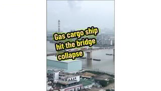 Fact Check: AI Video Of 'Gas Cargo Ship' Exploding Against Bridge Is NOT Real -- Originated On AI-Creator TikTok Account 