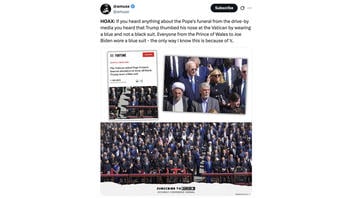 Fact Check: FAKE Photo Shows Many Pope Francis Mourners, Not Just Trump, Dressed in Blue