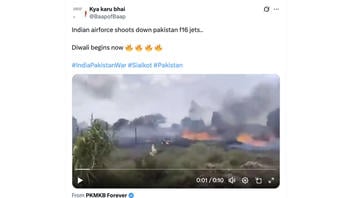 Fact Check: Video Does NOT Show 'Pakistan F-16 Jets' Shot Down By India In April 2025
