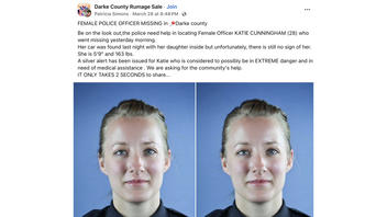 Fact Check: Posts About 'Missing Police Officer' Katie Cunningham Are SCAMS