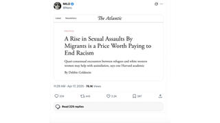 Fact Check: The Atlantic Did NOT Publish an Op-ed Saying Ending Racism is Worth 'Sexual Assaults by Migrants'