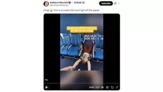 Fact Check: Skit Video Does NOT Show Real Passenger Who Wouldn't Get Off The Plane During Tantrum Over First Class Seat