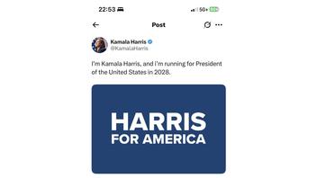 Fact Check: Kamala Harris Did NOT Post 'I'm Running for President of the United States in 2028'