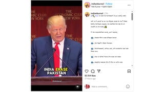 Fact Check:  AI Clip Of Trump Saying He Will 'Erase Pakistan' If It Attacks India Is NOT Real -- Old Footage, Fake Audio