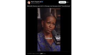 Fact Check: Michelle Obama Did NOT Say She Was In Therapy Because She's 'Transitioning' Sexually