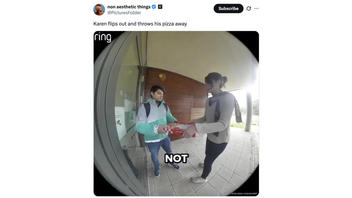 Fact Check: FAKE Video Shows Argument Between Pizza Delivery Driver and Woman Outside 'Prestigious' Apartment