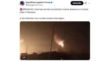 Fact Check: Video Does NOT Show India Striking Pakistan In May Of 2025 -- Video Clip Has Been Online Since 2023