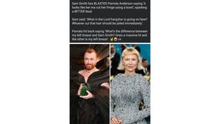 Fact Check: Sam Smith and Pamela Anderson Did NOT Trade Insults in May 2025 -- Started as Satire
