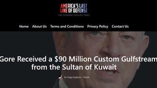 Fact Check: Al Gore Did NOT Receive a $90 Million Custom Gulfstream from the Sultan of Kuwait -- Story Originated As Satire