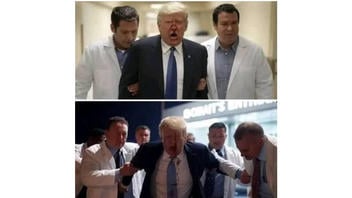Fact Check: FAKE Photos Show Trump 'Shot Again Exiting the White House' in May 2025