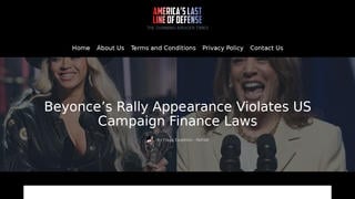 Fact Check: Kamala Harris Campaign Did NOT Illegally Pay Beyoncé For A Campaign Rally Appearance -- Satire Site Posted Claim As Troll Bait