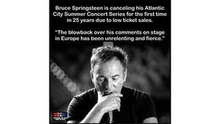 Fact Check: Bruce Springsteen NOT Canceling Atlantic City Summer Concert Series -- Never Existed, Satire Origin