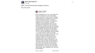 Fact Check: Trump DID Attack 'USA Hating Judges' in 2025 Memorial Day Message 