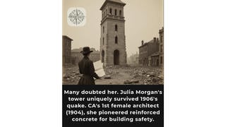 Fact Check: California's First Female Architect Julia Morgan's Reinforced Concrete Tower DID Survive 1906 Quake, But That Photo Is Fake