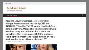 Fact Check: Karoline Leavitt NOT Lectured By Morgan Freeman About Racism And Inequality On Live TV -- Fictional Viral Article