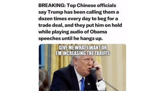 Fact Check: Chinese Officials Did NOT Say They're Trolling Trump With Obama Speeches As He 'Begs For Trade Deal' On Phone