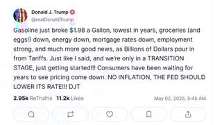 Fact Check: Gasoline Prices Did NOT Fall Below $1.98 A Gallon As President Trump Claimed on May 2, 2025 