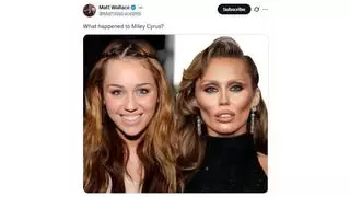 Fact Check: Miley Cyrus Before-And-After Uses FAKE Image To Ask 'What Happened' To Her In May 2025