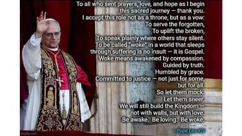 Fact Check: NO Evidence Pope Leo XIV Said "Be Woke" Or That Statement Containing That Phrase Is Authentic