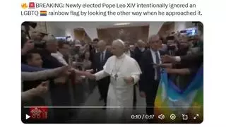 Fact Check: Video Does NOT Show Pope Leo XIV Turning Away From Pride Flag -- It's The "Pace" (Peace) Flag