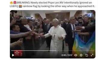 Fact Check: Video Does NOT Show Pope Leo XIV Turning Away From Pride Flag -- It's The "Pace" (Peace) Flag