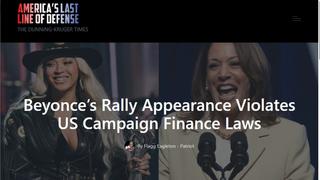 Fact Check: Kamala Harris Campaign Did NOT Illegally Pay Beyoncé For A Campaign Rally Appearance -- Satire Site Posted Claim As Troll Bait