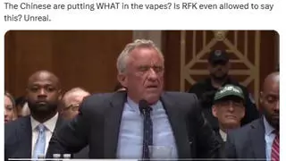 Fact Check: AI Video Does NOT Authentically Show RFK, Jr. Saying China adds 'Gay Chemicals' and 'Fruity Piña Colada Flavoring Agent' To Vapes