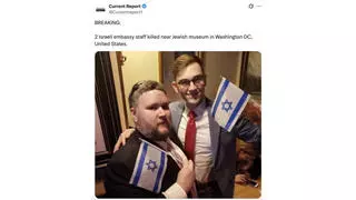 Fact Check: Photo of Two Men With Israeli Flags Does NOT Show Embassy Staff Shot Dead Outside Jewish Museum