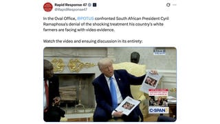 Fact Check: Picture Held Up By Trump In Oval Office Meeting Did NOT Show Body Bags For 'White farmers' In South Africa