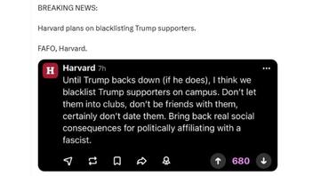 Fact Check: NO EVIDENCE That Harvard University Has Announced A Plan To Blacklist Trump Supporters On Campus