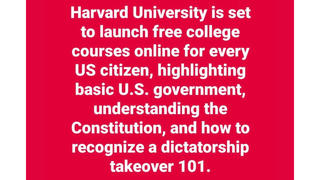 Fact Check: Harvard Is NOT Launching Free Online Courses About Recognizing Dictatorship In Response To Recent Events -- Existing Program, No 'Dictatorship' Course