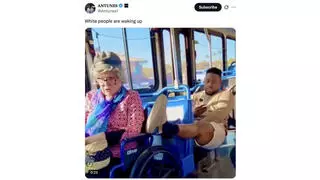 Fact Check: Video Does NOT Authentically Show Black Man Resting Foot on White Woman's Wheelchair on Bus