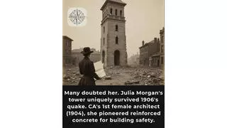 Fact Check: California's First Female Architect Julia Morgan's Reinforced Concrete Tower DID Survive 1906 Quake, But That Photo Is Fake