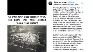 Fact Check: Population of 'Tremont, Nevada' Did NOT Disappear in 1954 -- Town Never Existed