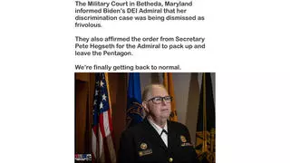 Fact Check: Satire Story Said 'Betheda' Military Court Dismissed Admiral Levine Discrimination Lawsuit As Frivolous -- Fictional Story