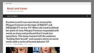 Fact Check: Karoline Leavitt NOT Lectured By Morgan Freeman About Racism And Inequality On Live TV -- Fictional Viral Article