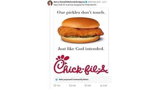 Fact Check: Chick-fil-A Did NOT Drop A Pride Month Ad In June 2025 With A Biblical Anti-Homosexuality Joke