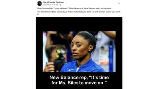 Fact Check: New Balance Did NOT End '$22 Million Contract' With Simone Biles
