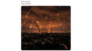 Fact Check: AI Image Does NOT Document Tel Aviv Under Air Attack By Iran In June 2025 -- Wrong Skyline And Light Streaks Resemble Meteors, Not Missiles