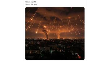 Fact Check: AI Image Does NOT Document Tel Aviv Under Air Attack By Iran In June 2025 -- Wrong Skyline And Light Streaks Resemble Meteors, Not Missiles