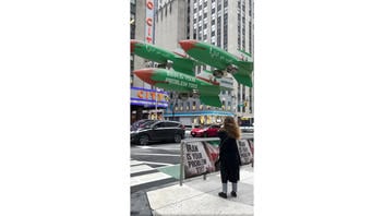 Fact Check: Ad Agency Created 'Iran Is Your Problem Too' Video With Missile Shaped Balloons Floating Through New York Street -- Digital Creation